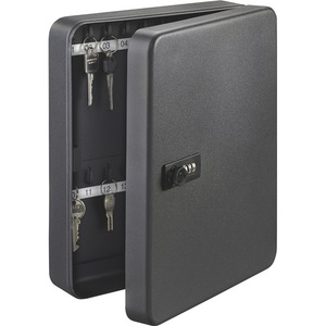 BURG-WCHTER KC H300xW240xD60mm Black Sheet Steel <b>Key</b> Box with 36 <b>Hooks</b> Mail & <b>Key</b> <b>Wall</b> Organizer - Product Image 1