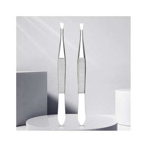 Juego de Pinzas Profesionales para Extensión de Pestañas, Antideslizantes, Agarre Perfecto, Puntas Suaves, Acero Inoxidable, Antimagnéticas - Product Image 1