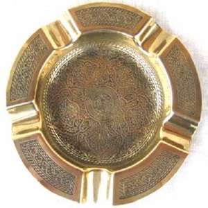 Cenicero con forma redonda de aluminio para el hogar, cuencos de escritorio para Bar, Hotel, oficina, coche humano, Cenicero de Metal moderno, acabado dorado - Product Image 3