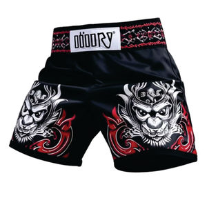 Alta calidad personalizado OEM al por mayor MMA pantalones cortos Material de poliéster de secado rápido transpirable hombres Diseña tus propios pantalones cortos MMA - Product Image 5