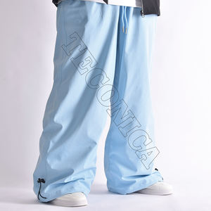 Pantalon de snowboard décontracté bleu clair imperméable avec boucles de ceinture et ourlet élastique respirant hiver pantalon de ski extérieur - Product Image 2