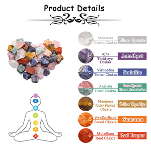 Ensemble de pierres de chakra en vrac pierre brute naturelle Reiki cristaux de guérison pour la guérison méditation Chakra équilibre cadeau - Product Image 4