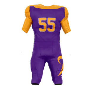 Camiseta de fútbol americano personalizada de alta calidad, nuevo diseño, uniformes universitarios sublimados, camisetas Vintage, Conjunto elegante con patrón de números - Product Image 5