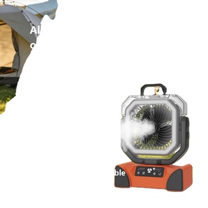 Portable Rechargeable Camping <b>With</b> Led Light Mist Spray <b>Remote</b> <b>Control</b> Tent <b>Fan</b> for Outdoor Hiking Picnic Travel - Product Image 1