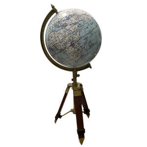 Premium office accessory globe made from heavy metal with <b>vintage</b> styling perfect for executive table or classic <b>bookshelf</b> - Product Image 6