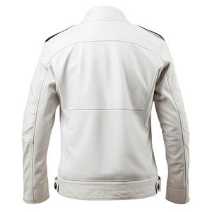 Chaqueta de Lona y Cuero Delgada y Larga para Hombre, con Cuello Alto, Nuevo Diseño, Estilo Moto y Biker, Proveedor 2026 - Product Image 2