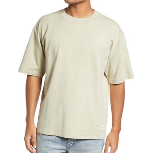 T-shirt en coton rouge pour homme, manches courtes, col rond, coupe classique, jersey décontracté, couleur unie, pour hommes - Product Image 4