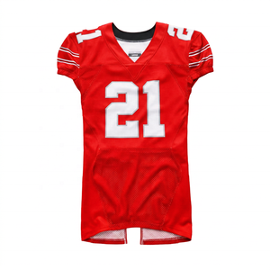 Camiseta de Fútbol Americano Unisex GLORY con Cuello en V, Número 21, Gris, Malla Transpirable, Secado Rápido, Manga Corta Regular, 100% Poliéster, Verano - Product Image 6