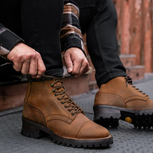 Estilo occidental de calidad profesional con botas de cuero con características impermeables Venta caliente Botas de cuero con logotipo personalizado para adultos - Product Image 6