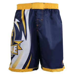 Pantalones cortos de boxeo elásticos de alta comodidad para Artes Marciales Grappling Jiu Jitsu BJJ Fight Muay Thai MMA sublimación personalizada - Product Image 4