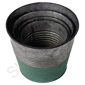 Jardinière ronde prix de gros Pot de fleur galvanisé Jardinières intérieures coniques Décoration pour la maison et le jardin - Product Image 3