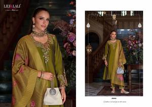 ชุดเดรสทรงเอไลน์ ผ้าไหมปักลายด้านใน แบบดั้งเดิม ความยาวระดับเข่า ใส่ได้ทุกฤดู สำหรับผู้หญิง สไตล์อินเดีย-ปากีสถาน งานฝีมือ แห้งเร็ว ทรงปกติ - Product Image 4