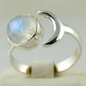 Anillo de Plata de Ley 925 con Piedra Lunar Arcoíris, Hecho a Mano, con Incrustaciones, Estilo Boho, Joyería de Piedra de Nacimiento de Junio, Regalo Perfecto - Product Image 2