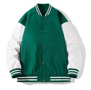 Manches en cuir personnalisées de haute qualité avec broderie en chenille pour l'automne Vestes décontractées vintage Veste universitaire de baseball pour hommes - Product Image 2