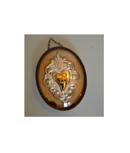 กล่องโลหะประดับพลอยเทียมรูปหัวใจศักดิ์สิทธิ์ของพระเยซูสำหรับใส่ขวดน้ำมนต์สำหรับตกแต่งบ้าน - Product Image 4