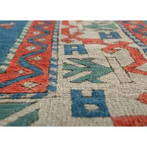 Tapis en laine noué à la main Nuray Blue, motif géométrique classique, grand tapis pour la maison, salon, couloir, rectangle diamant pour adolescents - Product Image 3