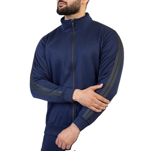 Combinaison personnalisée Thunder Track Runners avec fermeture à glissière complète Survêtements pour hommes survêtements ajustés en polaire technique avec logo personnalisé et survêtement de jogging sur le côté - Product Image 1