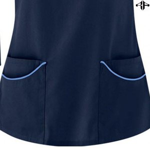 Trajes de fregado de color sólido, ropa de personal de hospital, uniforme médico de moda para camisa y pantalón de mujer, conjuntos de fregado médico - Product Image 5