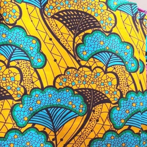 Tela exclusiva de algodón con estampado de cera Africana | Textil Premium para diseñadores de camisas - Product Image 1