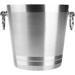 Cubo de vino de acero inoxidable con hielo martillado con pinzas PVD y acabado chapado Cubo de cerveza y champán para bares y barriles - Product Image 6