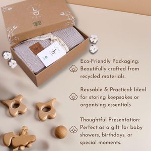 Manta Bebé Alina - 80x100cm (100% Algodón Orgánico-380gr) Mocha Merengue - Product Image 5