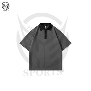 Vente en gros de polos personnalisés pour hommes avec broderie à col rigide et tissu tricoté à motif solide à bas prix - Product Image 6