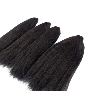 Haute qualité toutes les textures non transformées vierge brésilienne cheveux humains Remy Yaki crépus droite unique trame faisceaux Extension - Product Image 1