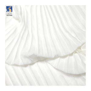 <span class=keywords><strong>Tissu</strong></span> <span class=keywords><strong>plissé</strong></span> en mousseline de soie perlée de haute qualité YX796 120 g/m², <span class=keywords><strong>blanc</strong></span> pur, polyester tissé, plis accordéon de 1 cm - Product Image 3