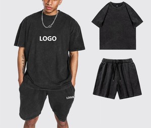 Ensemble short et t-shirt d'été personnalisé OEM 2 pièces pour hommes 2024 nouveautés avec logo personnalisé ensemble t-shirts et shorts pour hommes - Product Image 1