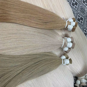 Venta al por mayor a granel teñido Remy extensiones de cabello humano de alta fuente virgen recto trenzado paquetes de trama - Product Image 5