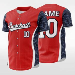 Camiseta de béisbol transpirable cosida con impresión digital por sublimación de diseño personalizado OEM - Product Image 2