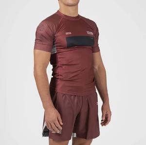 Rashguard MMA léger unisexe pré-rétréci écologique antibactérien en spandex/polyester à manches courtes pour grappling - Product Image 4