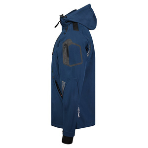 Meilleure vente Veste zippée en polyester pour homme Veste d'extérieur personnalisée Softshell coupe-vent et imperméable avec logo personnalisé - Product Image 4