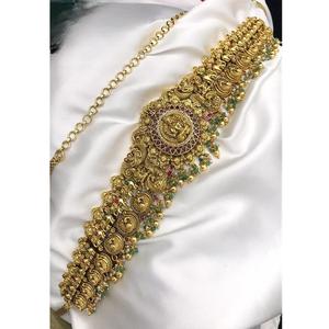 Ensemble de ceintures de hanches en laiton finition or de qualité supérieure de créateur ensemble de bijoux plaqués or pour femmes vêtements de mariage traditionnels pour femmes - Product Image 1