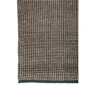 Tapis rectangulaire fait main en laine et soie de bambou bleu uni et à motifs abstraits HWB-1023 pour couloir, en viscose, pour la maison - Product Image 4