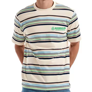 Nouveau design 2025, t-shirts pour hommes surdimensionnés, 100% coton, col rond, coupe ample, respirant, écologique, 230g, fabriqués au Pakistan - Product Image 2