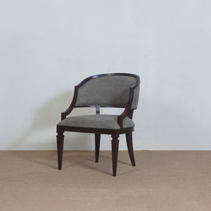 Chaise de salle à manger à bras classique moderne et luxueuse, en teck massif, avec revêtement en rotin, pour la maison, le restaurant, l'appartement, le centre commercial, meubles de salle à manger - Product Image 2