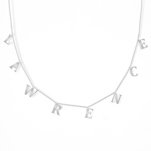 Jeulia Sterling Silver <b>Name</b> Choker Necklace-Trendy Gold Plated <b>Chain</b> with Pearl Accent - Product Image 3
