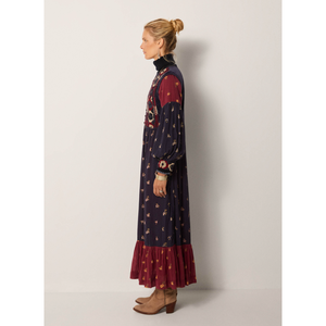 GINERVA Robe d'été élégante en crochet respirante à motifs floraux pour femme de bureau, tenue de loisirs, style naturel Vagator Marino - Product Image 3