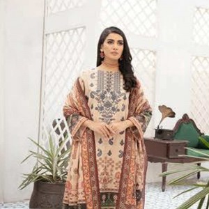 ชุดเดรส3ชิ้นพร้อมคอปัก,ชุดมุสลิมและปากีสถานผู้หญิงชาติพันธุ์สวมสนามหญ้า Salwar Kameez - Product Image 2