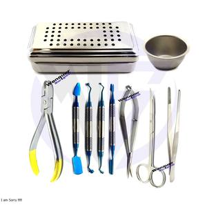 Kit de Cirugía de Implantes Dentales, 10 Piezas, Instrumentos Quirúrgicos Orales Profesionales para Clínicas y Hospitales, Herramientas de Implante de Acero Inoxidable - Product Image 1