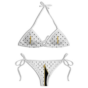 Nouveaux maillots de bain de créateurs personnalisés épaules maillots de bain ensembles Sexy taille haute maillots de bain couleur unie Bikini femmes de qualité supérieure - Product Image 3