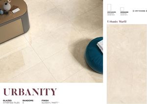 Azulejos de porcelana esmaltada de diseño italiano moderno Urbanity Marfil antideslizante para villas, centros comerciales, escuelas - Product Image 2