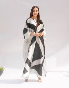 2024 tùy chỉnh Nhà cung cấp 'thanh lịch dài tay áo Maxi Dress với Retro in v-cổ rắn mô hình miễn phí Kích thước bãi biển dịp - Product Image 2