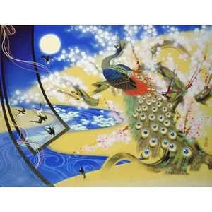 Zigen Tanabe Bird Art OB-ZT02AT paon Accent Decor Tile - Product Image 1