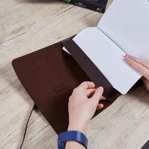 Protège-cahier A5 en cuir véritable robuste et anti-odeur pour bureau de direction, avec étui et organisateur de journal rechargeable - Product Image 2