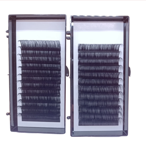 NQ Extensions de cils en vison noir foncé Premium Vegan Mega Volume Lashes faits à la main avec applicateur pratique et réutilisable - Product Image 1