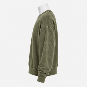 Women Acid Wash Sweatshirt Featuring Relaxed Silhouette Soft Fabric And Washed Finish For Comfortable Daily And Leisure Wear - Product Image 4
