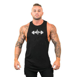 Latest Design OEM Custom logo High Quality Fashion Workout <b>Mens</b> Stringer Bodybuilding <b>Singlet</b> Fitness Gym tank Top <b>for</b> Me - Product Image 3