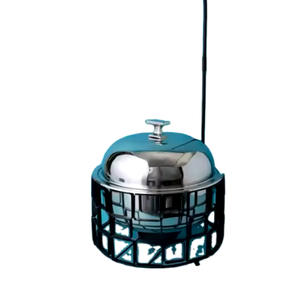 Olla caliente de acero inoxidable pulido brillante para almacenamiento de alimentos o Chapati con tapa y base única Servidor de alimentos de mesa Suministros de hotel - Product Image 3